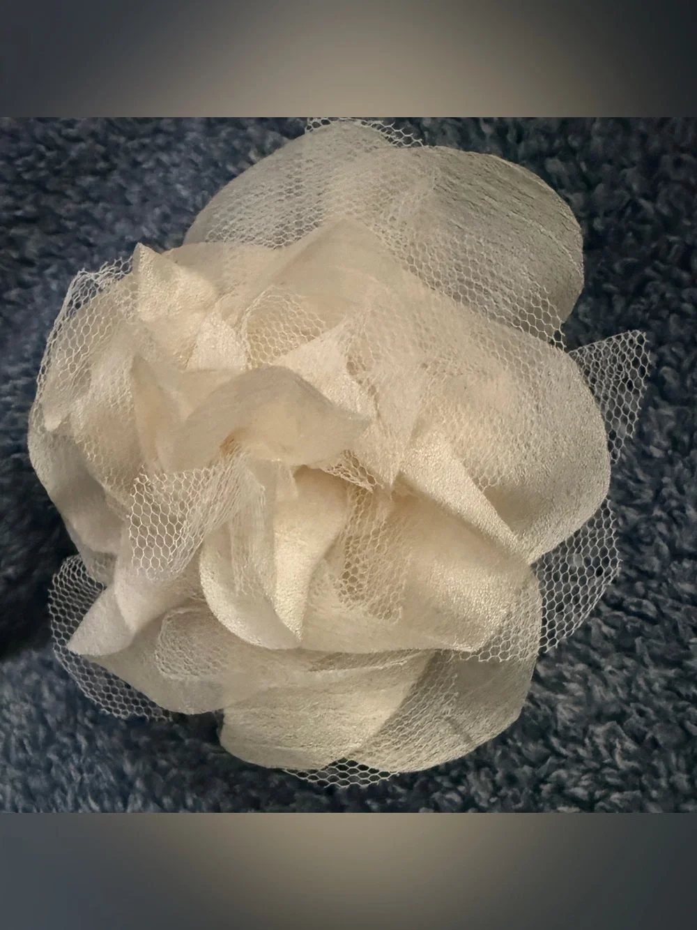 Ivory Fabric Flower Hair Clip - Women Accessories